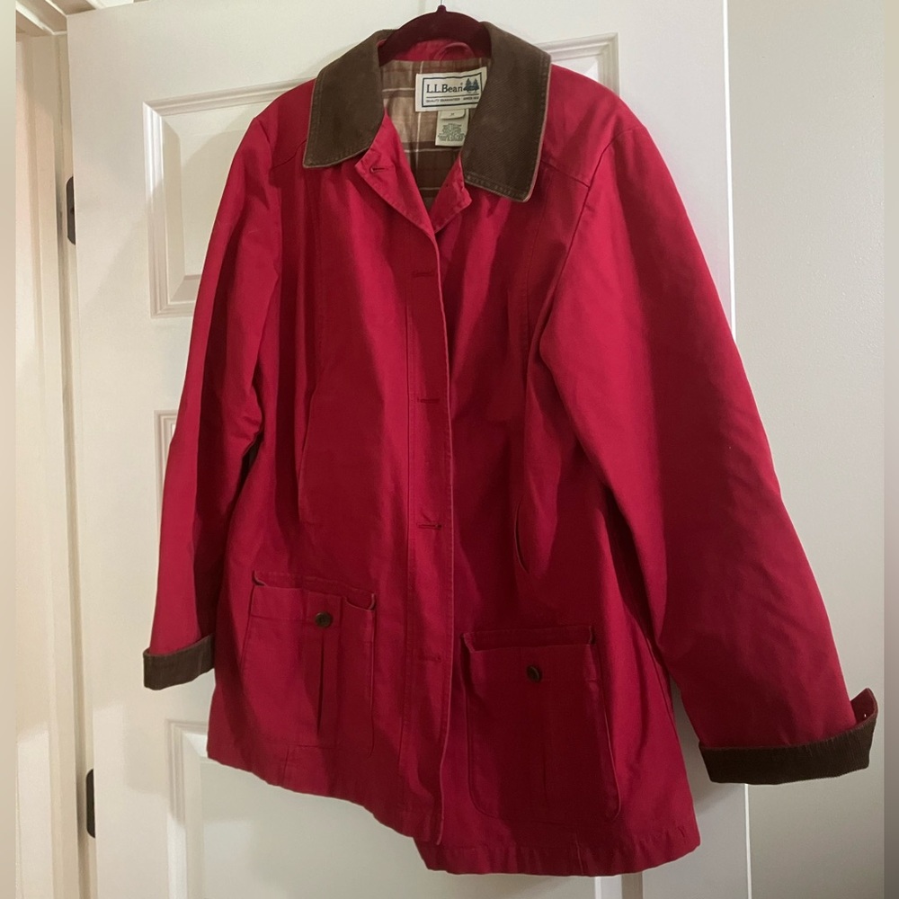L.L Bean Plaid Interior Winter Coat